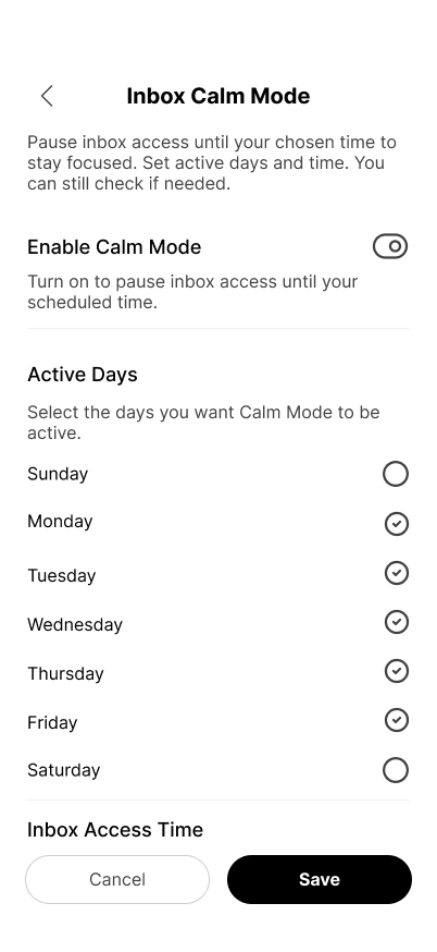 Enable Calm Mode